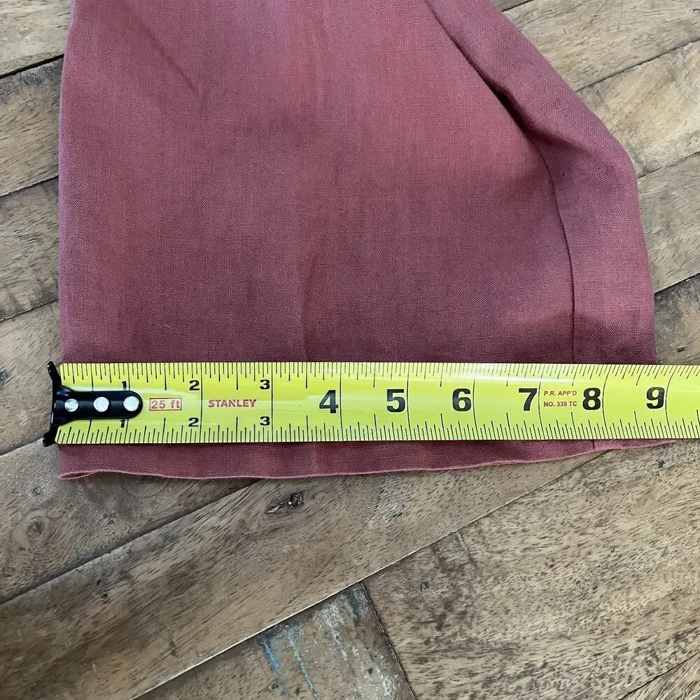 Caribbean Cargo Pants Men's 40x34 Mauve 100% Linen Adjustable Side Pockets NWT